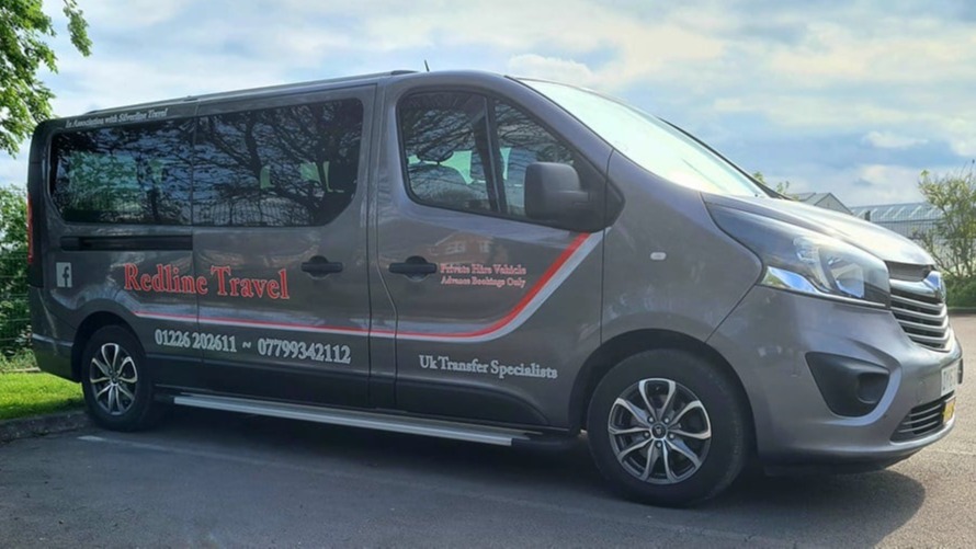 Redline Travel 8-seater minibus hire in Barnsley for group bookings and airport transfers.