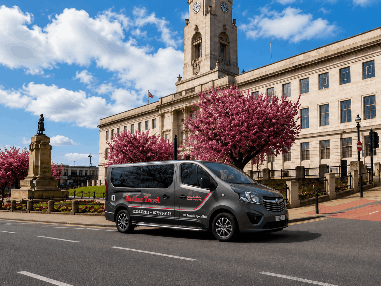 Group travelling in an 8 seater taxi from Barnsley