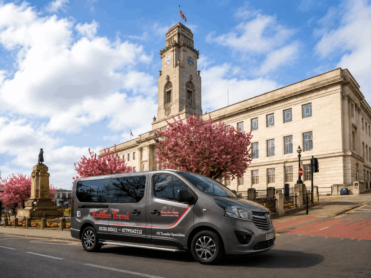 Redline Travel Barnsley private hire vehicle providing local, long-distance, airport and seaport transfers for up to 8 passengers